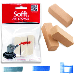 Набор прямоугольных спонжей для ультрамягкой пастели Art Sponge PanPastel 3 штуки