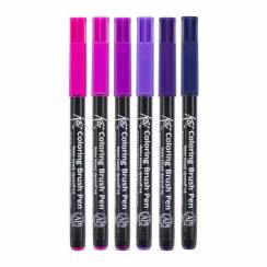Набор акварельных маркеров с кистью Sakura Koi Coloring Brush Pen Космос 6 цветов