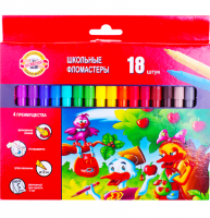 Фломастеры смываемые Koh-I-Noor Утята набор 18 цветов