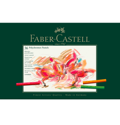 Пастель сухая художественная Polychromos Faber-Castell 36 цветов в картонной упаковке