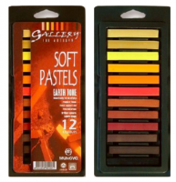 Пастель Mungyo Artists Soft Pastel сухая квадратная 12 цветов (оттенки земли) в блистере
