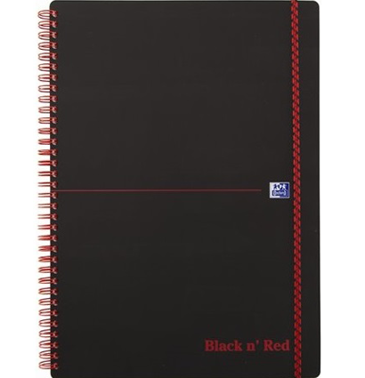 Блокнот Oxford Black'n'Red линейка спираль пластиковая обложка А4 / 70 листов 