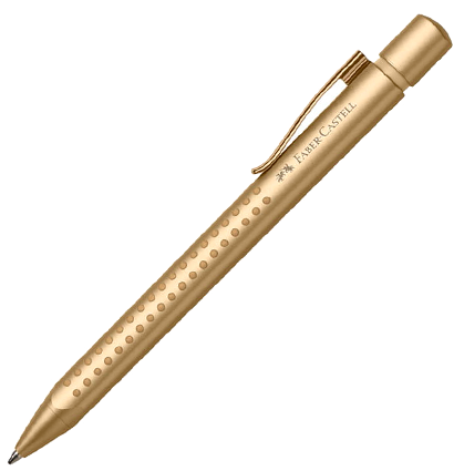 Ручка шариковая Faber-Castell Grip Edition XB золотой корпус, синие чернила 1.4 мм