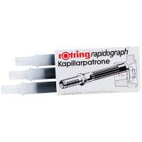 Чернила для рапидографа Rotring Capillary Cartridge черные 3 картриджа