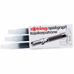 Чернила для рапидографа Rotring Capillary Cartridge черные 3 картриджа