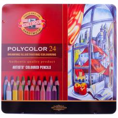 Карандаши цветные Polycolor Koh-I-Noor набор 24 цвета в пенале