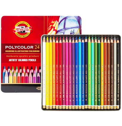 Карандаши цветные Polycolor Koh-I-Noor набор 24 цвета в пенале