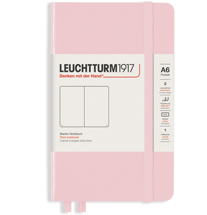 Записная книжка Leuchtturm «Pocket» A6 в точку розовая 187 стр.