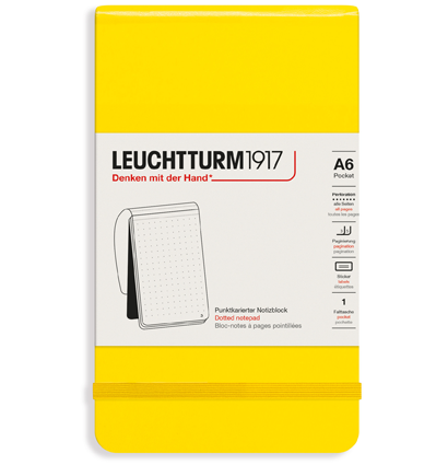 Блокнот Leuchtturm «Reporter Notepad Pocket» A6 в точку лимонный 188 стр.