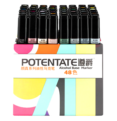 Набор маркеров для скетчинга Potentate Box Set 48 (alcohol based)