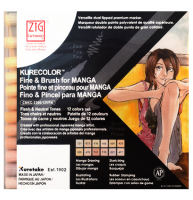 Набор маркеров для скетчей ZIG Kurecolor Fine & Brush 12 Flesh / Neutral (телесные)