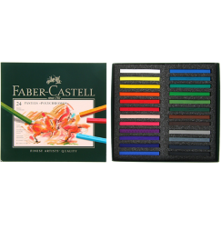 Пастель сухая художественная Polychromos Faber-Castell 24 цвета в картонной упаковке