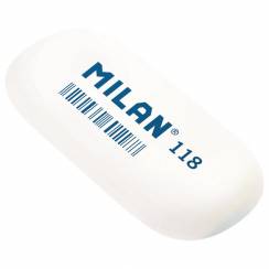 Ластик Milan 118, овальный, синтетический каучук, 63*28*9мм