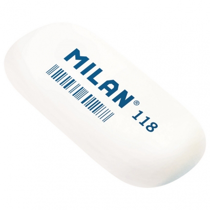 Ластик Milan 118, овальный, синтетический каучук, 63*28*9мм