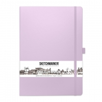 Скетчбук Sketchmarker фиолетовый пастельный с твердой обложкой А4 / 80 листов / 140 гм