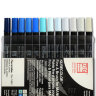 Купить набор маркеров для скетчей ZIG Kurecolor Fine & Brush 12 Set Sky & Ocean Blue Tones (сине-голубые) в магазине маркеров и товаров для скетчинга ПРОСКЕТЧИНГ