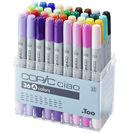 Copic Ciao 36 A набор маркеров с кистью в фирменном кейсе (вариант A)