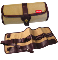 Пенал - свиток с фиксаторами для 30 карандашей Derwent Pencil Wrap, бежевый