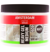 Гелевый медиум для акрила Amsterdam Heavy Gel Medium Matt 020 прочный матовый в банке 500 мл