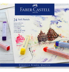 Пастель мягкая сухая Faber-Castell Soft Pastels художественная 24 цвета в картонной упаковке