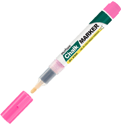 Маркер меловой Chalk Marker MunHwa для любых поверхностей розовый 3 мм