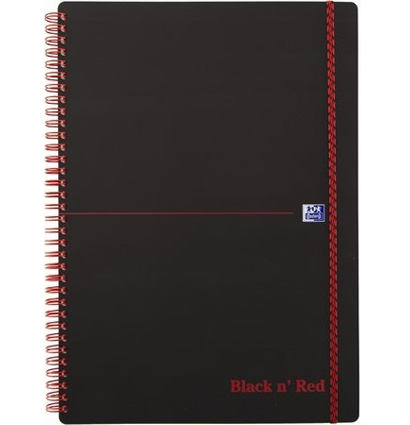 Блокнот Oxford Black'n'Red линейка спираль пластиковая обложка А5 / 70 листов