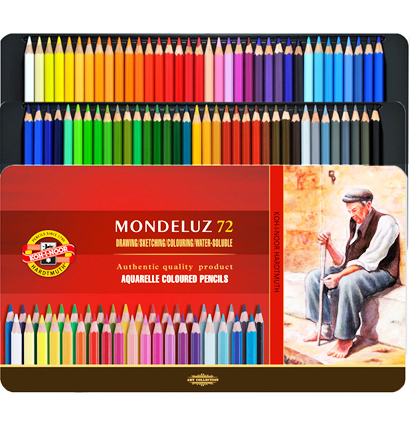 Карандаши акварельные Koh-I-Noor Mondeluz набор 72 цвета в пенале