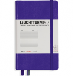 Записная книжка Leuchtturm «Pocket» A6 в линейку фиолетовая 187 стр.