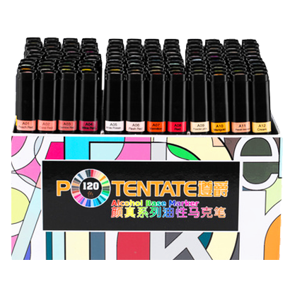 Набор маркеров для скетчинга Potentate Box Set 120 (alcohol based)