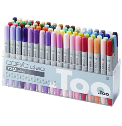 Набор маркеров COPIC CIAO 72 A с кистью в кейсе