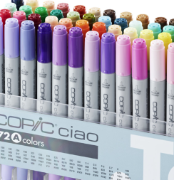 Набор маркеров COPIC CIAO 72 A с кистью в кейсе