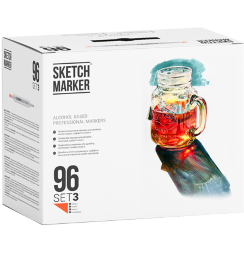 Набор 96 маркеров Sketchmarker "Базовый 3" на подставке