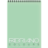 Блокнот с зеленой бумагой Fabriano Colours на пружине для зарисовок А5 / 100 листов / 80 гм купить в художественном магазине Скетчинг ПРО с доставкой по РФ и СНГ