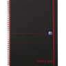 Блокнот Oxford Black'n'Red клетка спираль пластиковая обложка А5 / 70 листов