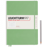 Записная книжка Leuchtturm «Master Slim» А4+ в линейку пастельный зелёный 123 стр.
