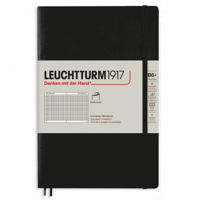 Записная книжка Leuchtturm «Paperback» В6+ нелинованная черная 123 стр.