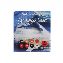 Двухсторонние акриловые маркеры Fat&Skinny Acrylic Twin набор 8 штук "Огонь"