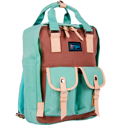 Рюкзак-сумка Berlingo Casual Fashion Tiffany мятно-бежевый с лямками и ручками