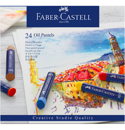 Пастель масляная Faber-Castell Oil Pastels художественная 24 цвета в картонной упаковке