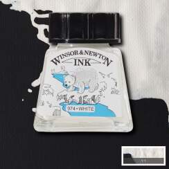 Тушь Winsor&Newton Ink 974 "Белая" для рисования и каллиграфии, 14 мл