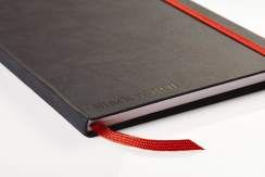 Блокнот Oxford Black'n'Red линейка твердая обложка А5 / 72 листа