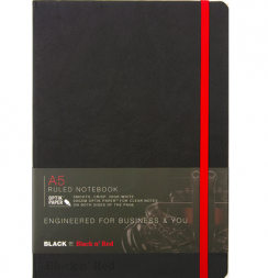 Блокнот Oxford Black'n'Red линейка твердая обложка А5 / 72 листа