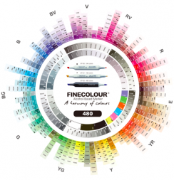 FINECOLOUR BRUSH 72 маркера и заправки к ним "Творческий" набор в кейсах