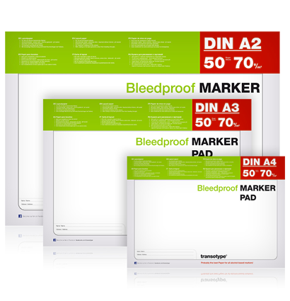 Бумага для спиртовых маркеров Transotype Bleedproof Marker Pad А2 / 50 листов / 70 гм