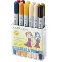 Набор маркеров COPIC CIAO 12 School Uniforms с кистью