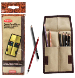 Карманный пенал для карандашей Derwent Pocket Pencil Wrap бежевый