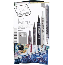 Набор капиллярных ручек Derwent Graphik Line Painter 5 цветов №4