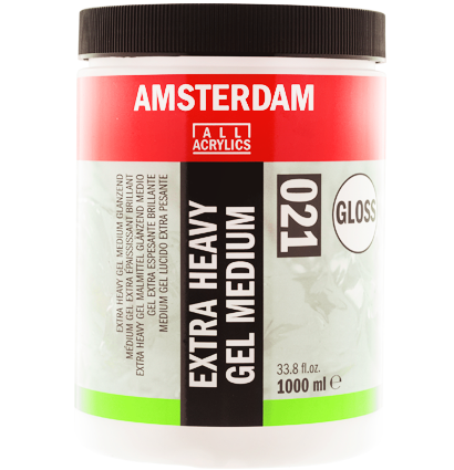 Гелевый медиум для акрила Amsterdam Extra Heavy Gel Medium Gloss 021 прочный глянцевый в банке 1000 мл