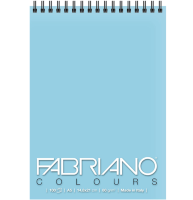 Блокнот с голубой бумагой Fabriano Colours на пружине для зарисовок А5 / 100 листов / 80 гм