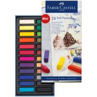Пастель мягкая сухая Faber-Castell Soft Pastels художественная 24 цвета 1/2 мелка в картонной упаковке